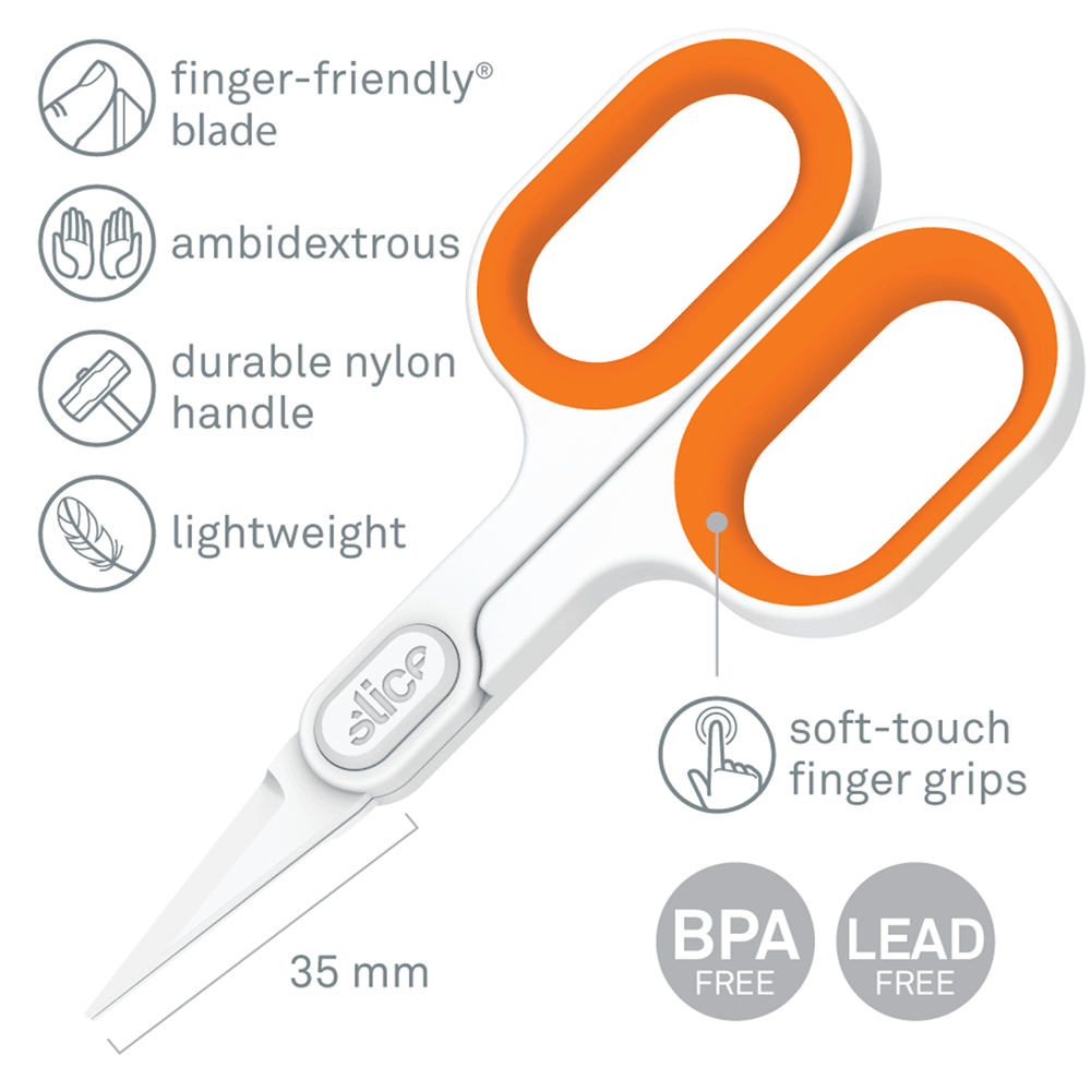 Slice: Ceramic Scissors (Pointed Tip) - SRV Damage Preventions